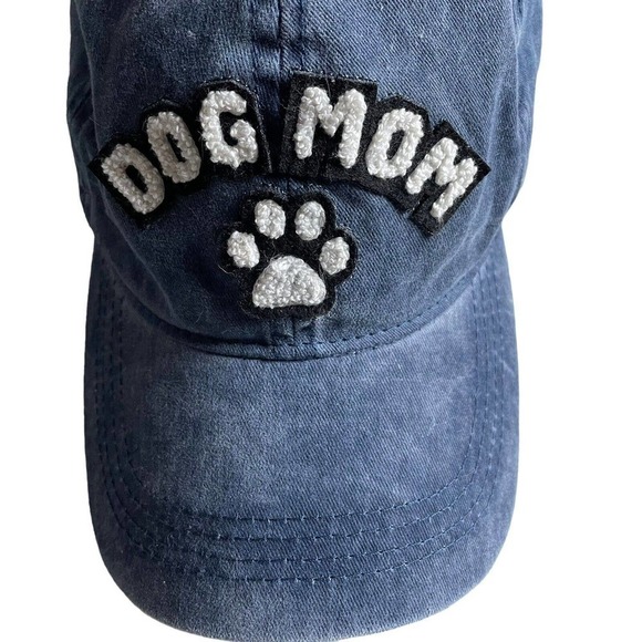 David and Young Dog Mom Hat Cap Distressed Denim Adjustable - Picture 1 of 11
